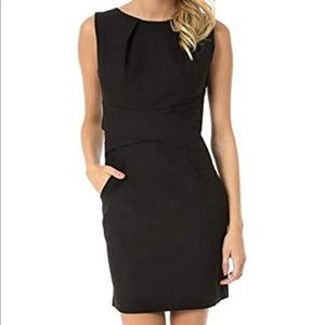 Black sheath pencil dress with pockets